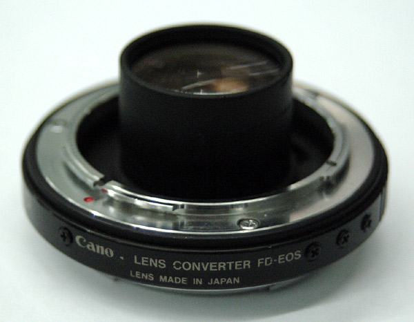 Converting a Canon Extender FD 1.4 to EOS mount
